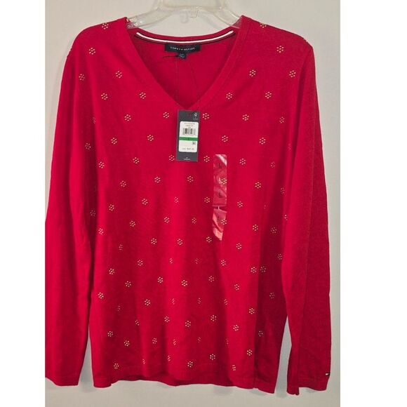 NWT Tommy Hilfiger Ivy Sweater Red Size Large - Picture 2 of 8